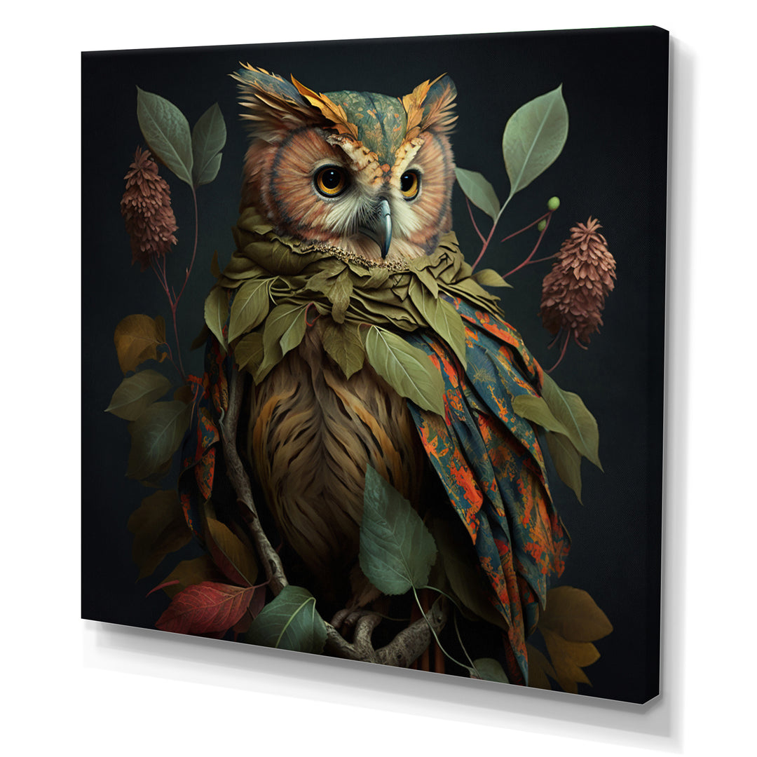 Tropical Forest Owl - Owl Bedroom Wall Art