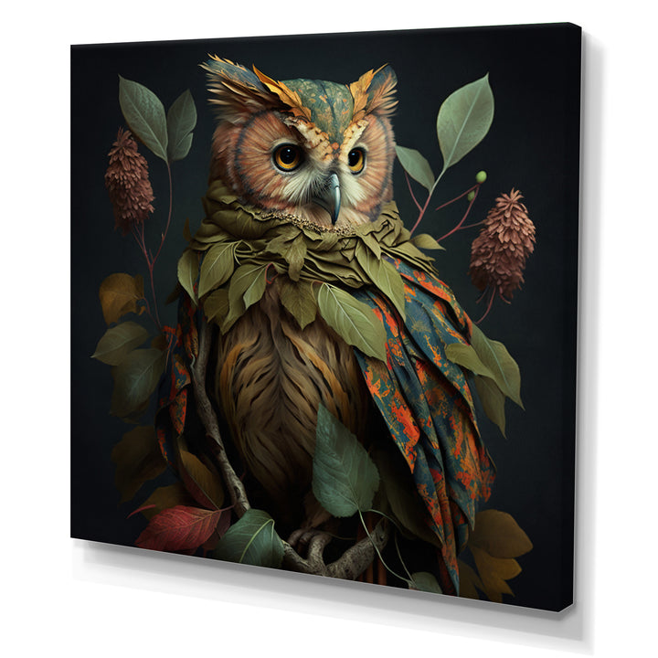 Tropical Forest Owl - Owl Bedroom Wall Art
