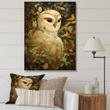 Retro Portrait White Owl Magic - Owl Wall Decor