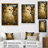 Retro Portrait White Owl Magic - Owl Wall Decor