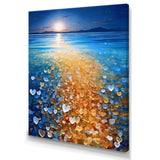 Little Hearts On Tropical Full Moon Beach - Owl Wall Art Prints