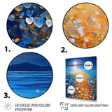 Little Hearts On Tropical Full Moon Beach - Owl Wall Art Prints