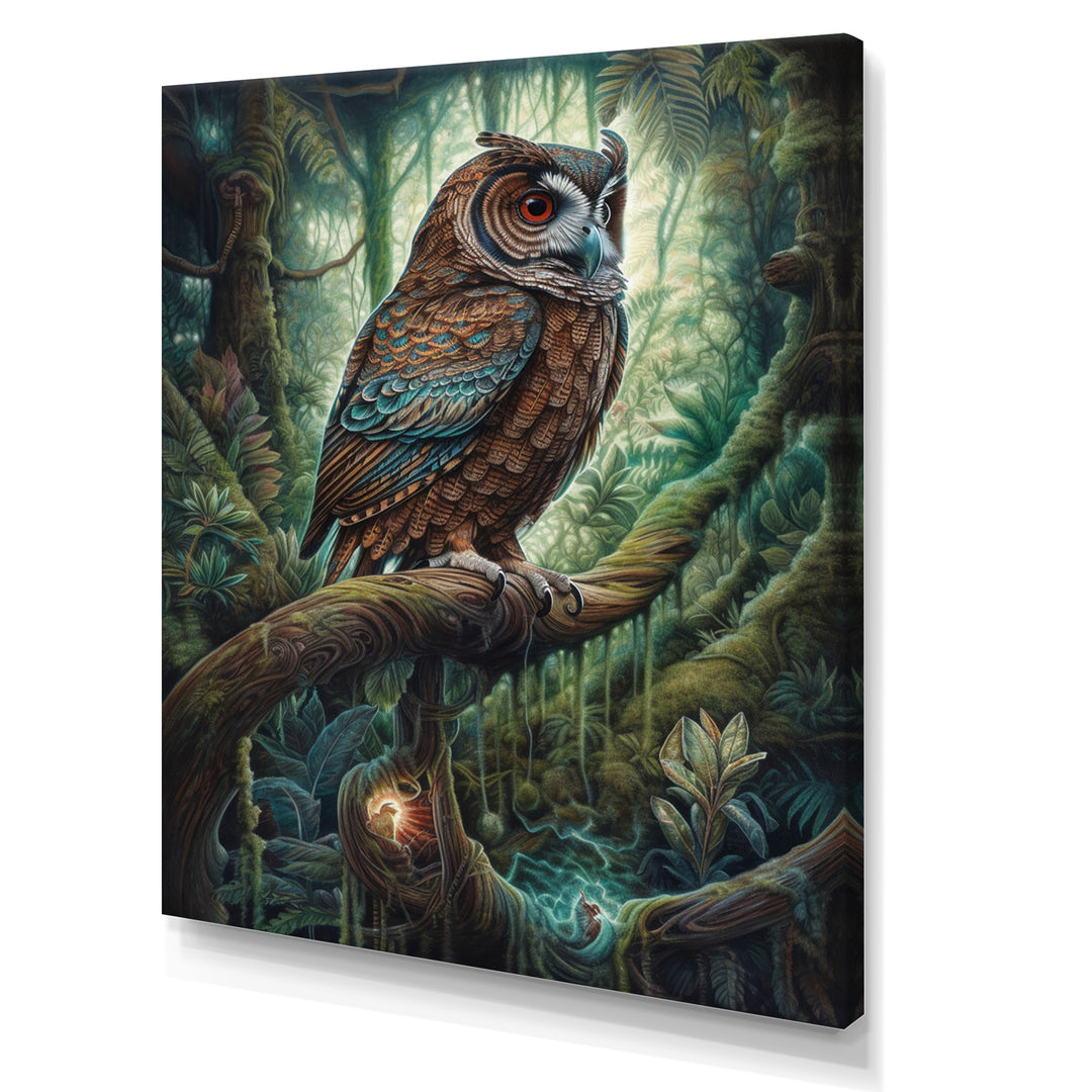 Portrait Of Wise Owl In The Forest - Brown Owl Wall Art
