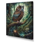 Portrait Of Wise Owl In The Forest - Brown Owl Wall Art