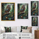 Portrait Of Wise Owl In The Forest - Brown Owl Wall Art