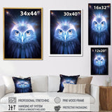 White Owl Majestic Wisdom - Owl Large Canvas Wall Art