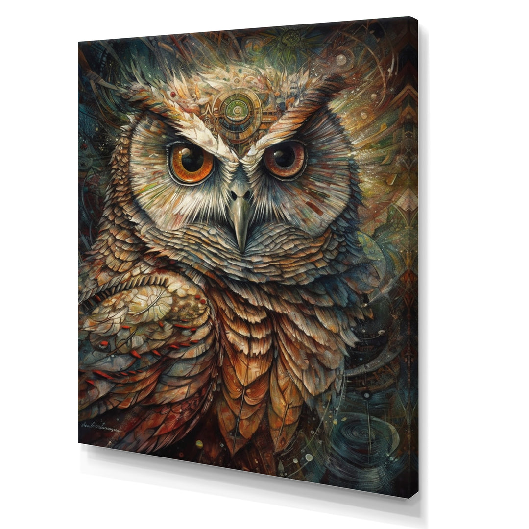 Portrait Of Wise Magical Owl - Owl Home Decor Art