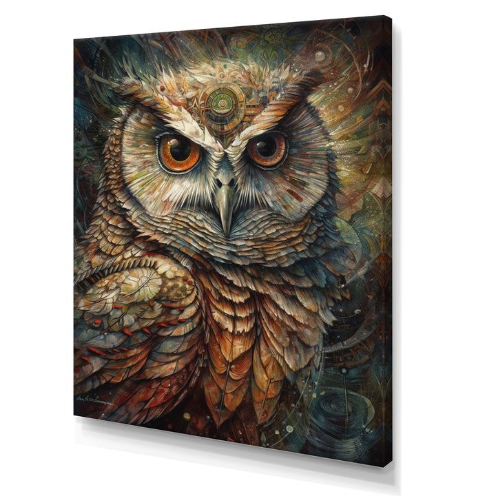 Portrait Of Wise Magical Owl - Owl Home Decor Art