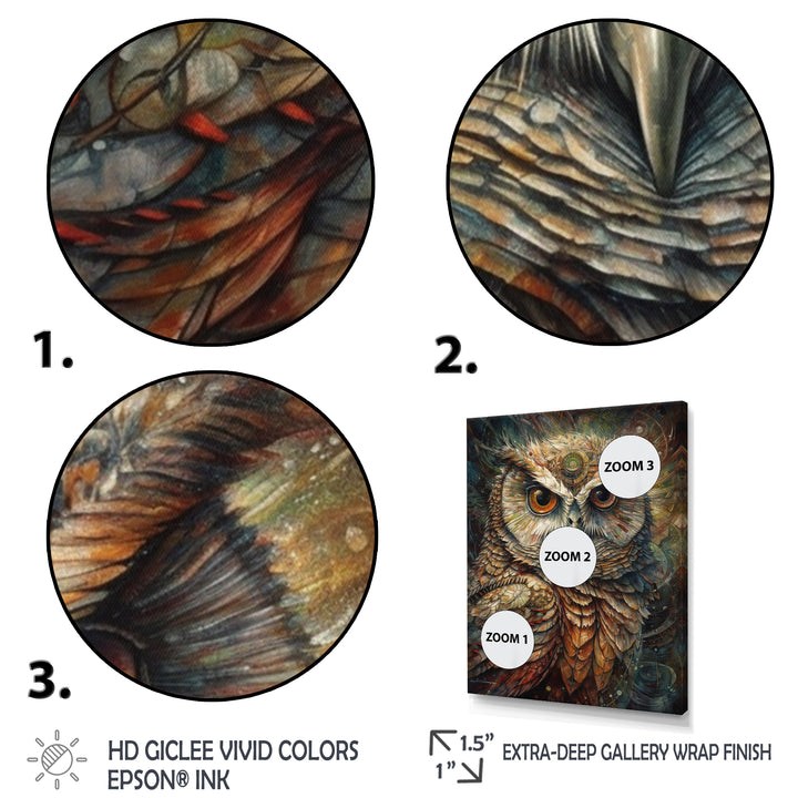 Portrait Of Wise Magical Owl - Owl Home Decor Art
