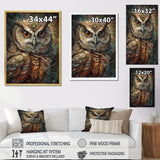 Portrait Of Wise Magical Owl - Owl Home Decor Art