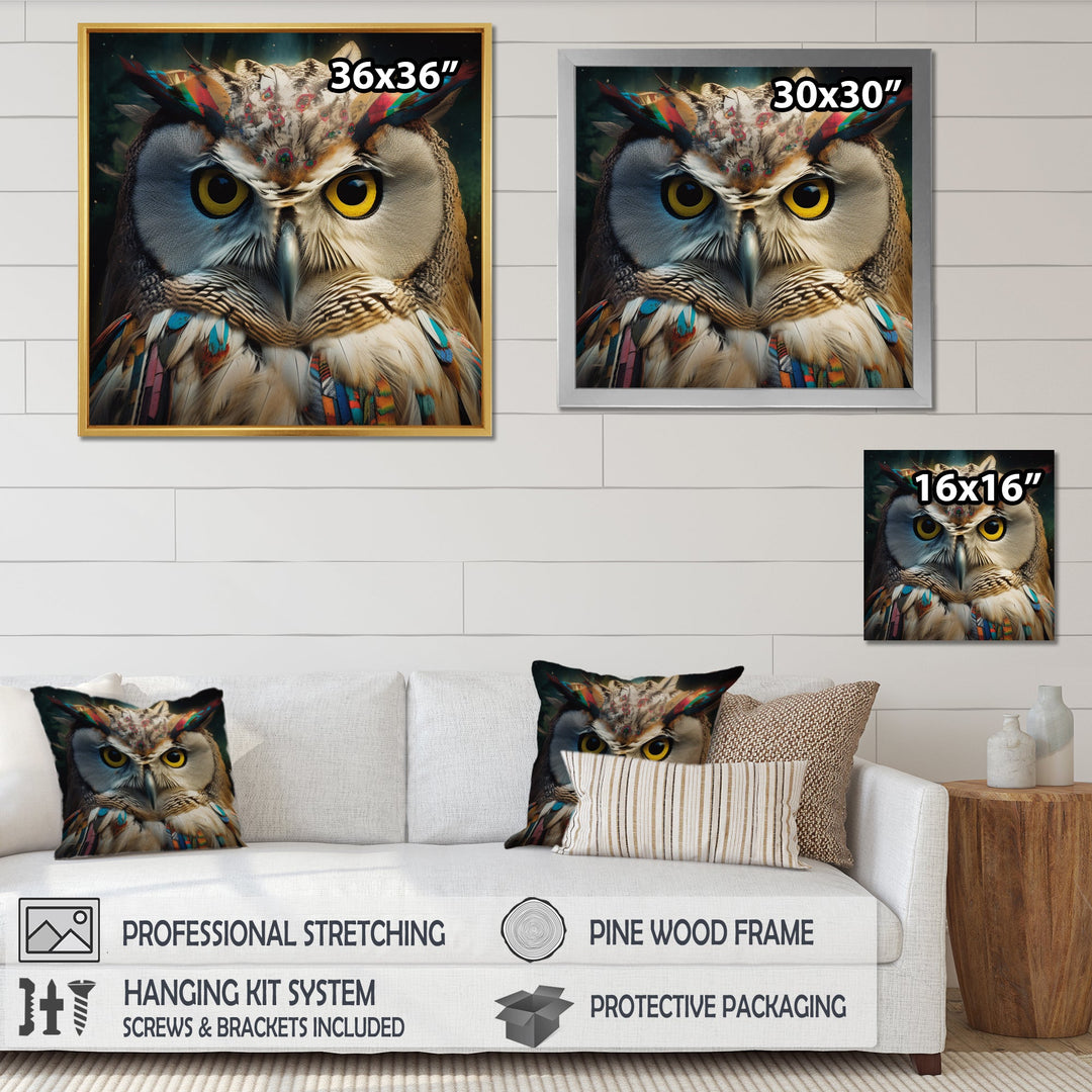 Portrait Of White Owl Wildlife Photography - Owl Bedroom Wall Art