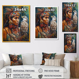 Native Woman With Magical Owl - Owl Wall Decor