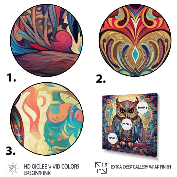Portrait Of Magical Owl In Enchanted Forest - Owl Wall Art Prints