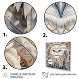 Portrait Of Mythical White Owl - White Owl Wall Art