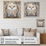 Portrait Of Mythical White Owl - White Owl Wall Art