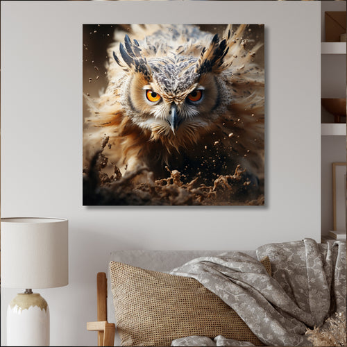 Portrait Of Brown Owl Wildlife Photography - White Owl Wall Art