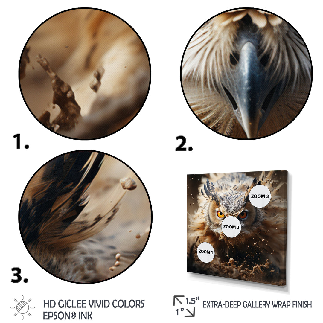Portrait Of Brown Owl Wildlife Photography - White Owl Wall Art