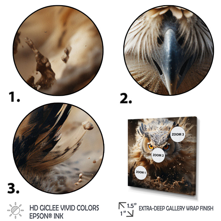 Portrait Of Brown Owl Wildlife Photography - White Owl Wall Art
