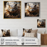 Portrait Of Brown Owl Wildlife Photography - White Owl Wall Art