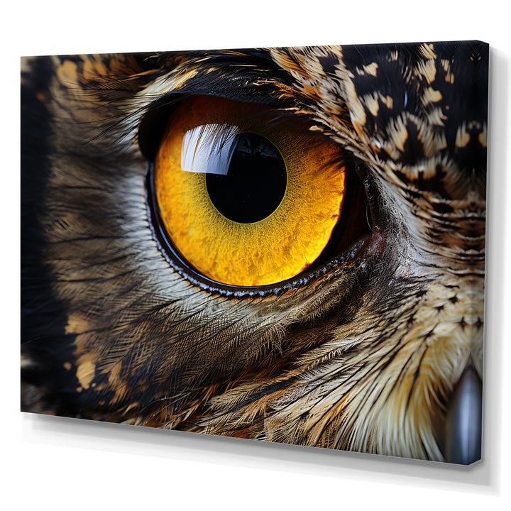 Close-up Of Eye Of Brown Owl Wildlife Photography - Owl Large Canvas Wall Art