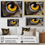 Close-up Of Eye Of Brown Owl Wildlife Photography - Owl Large Canvas Wall Art