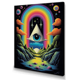 Eye Of Consciousness Surrealistic Landscape - Owl Canvas Wall Art