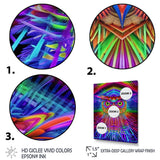 Psychedelic Rainbow Owl Portrait - Owl Wall Decor