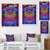 Psychedelic Rainbow Owl Portrait - Owl Wall Decor