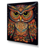 Brown Yellow Wisdom in Colors - Brown Owl Wall Art