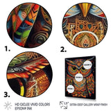 Brown Yellow Wisdom in Colors - Brown Owl Wall Art