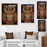 Brown Yellow Wisdom in Colors - Brown Owl Wall Art