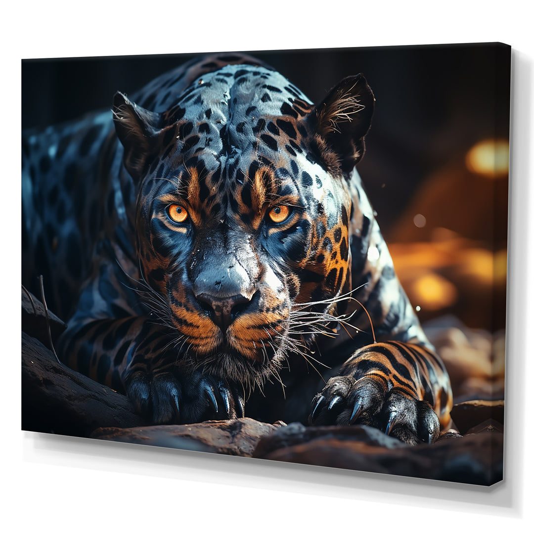 Wild Panter Resting In The Sun - Panther Canvas Wall Art
