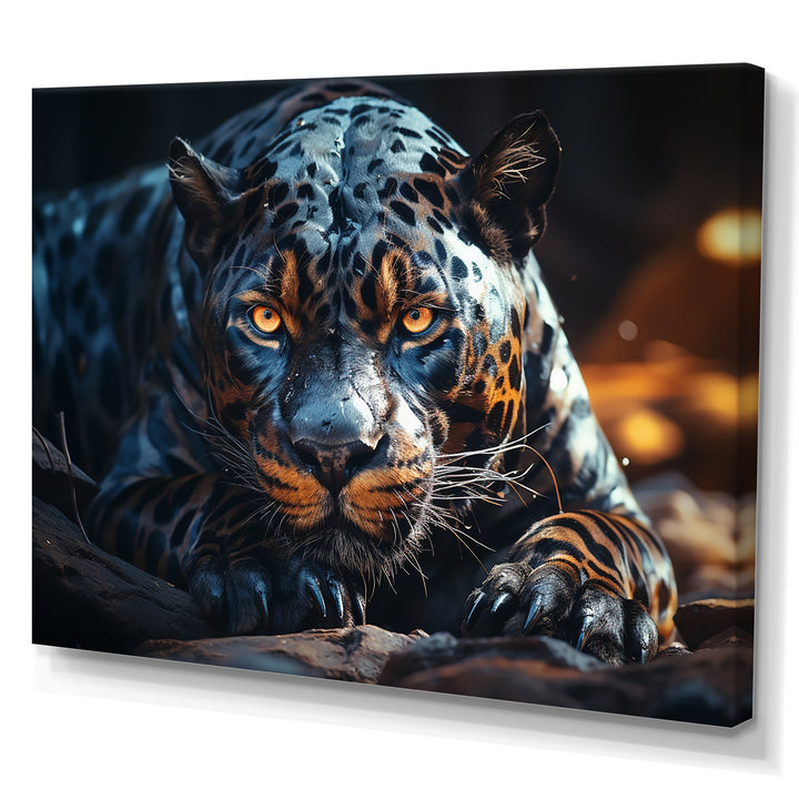 Wild Panter Resting In The Sun - Panther Canvas Wall Art