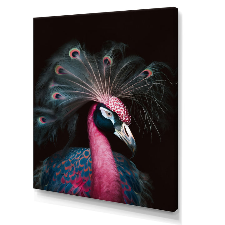 Portrait Of Pink Peacock - Peacock Wall Decor