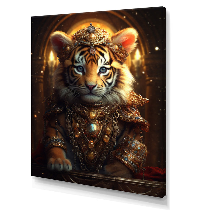 Cute Little Royal Tiger - Tiger Bedroom Wall Art