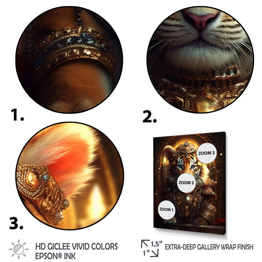 Cute Little Royal Tiger - Tiger Bedroom Wall Art
