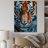 Portrait Of A Wild Tiger Nature Photography - Tiger Canvas Wall Art