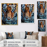 Portrait Of A Wild Tiger Nature Photography - Tiger Canvas Wall Art