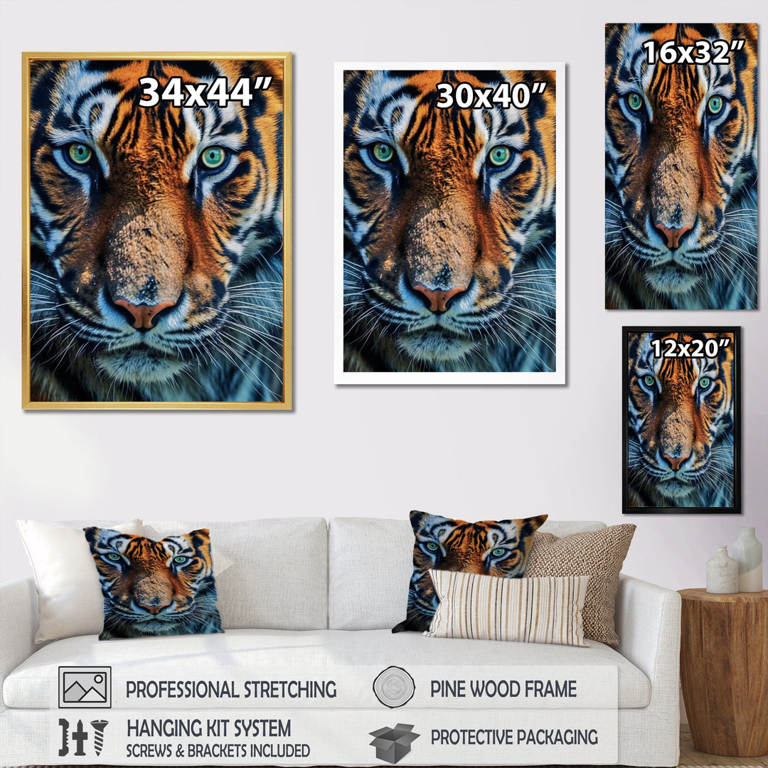 Portrait Of A Wild Tiger Nature Photography - Tiger Canvas Wall Art