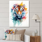Portrait Of Tiger Watercolor - Tiger Wall Decor