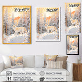 White Wild Wolf In Winter Forest - White Wolf Wall Art