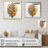 Boho Glam Amber Gold And Turquoise Theater - Feathers Canvas Wall Art