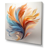 Fractal Boho Feather Amber Orange And Turquoise - Feathers Wall Decor