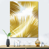Tropical Golden Palm Leaves - Feathers Home Decor Art