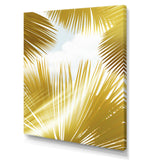 Tropical Golden Palm Leaves - Feathers Home Decor Art