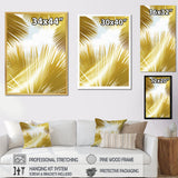 Tropical Golden Palm Leaves - Feathers Home Decor Art
