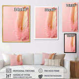 Boho Glam Gold and Pink Feather Elegance - Feathers Living Room Wall Art