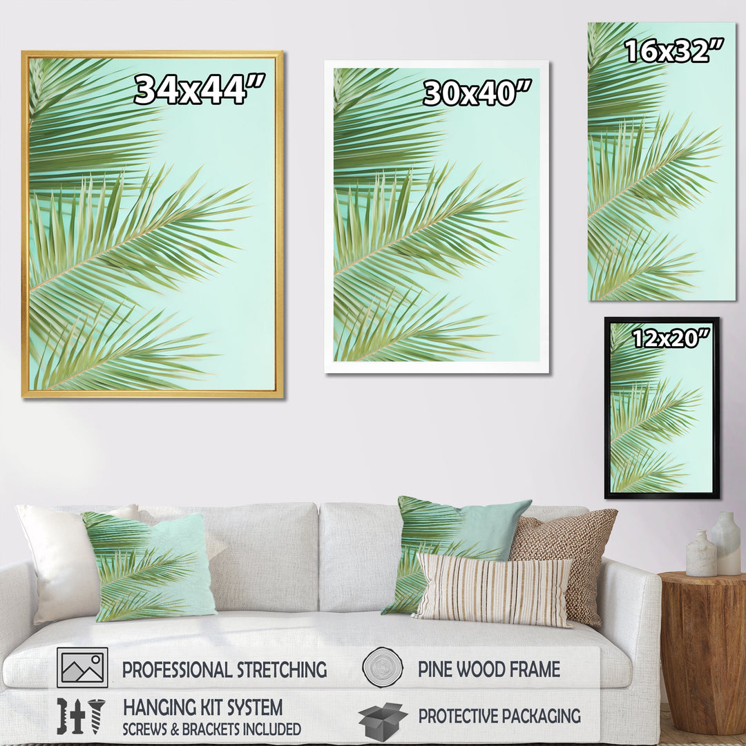 Tropical Palms Leaves Illustration - Feathers Wall Decor