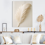 Delicate White Boho Feather - Feathers Wall Decor