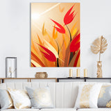 Retro Autumn Leaves In The Meadows - Feathers Wall Art Prints